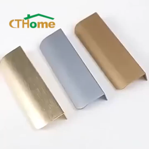 Modern Recessed Hidden cabinet handle closet Black handle