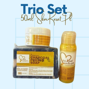 Trio Set 50ml/100ml SkinReset (SR PL+10G SBC+Charcoal Soap)