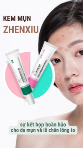 Kem mụn Zhenxiu giảm mụn mờ thâm sẹo kiểm soát nhờn thu nhỏ lỗ chân lông BHA và acid Azelatic niacinamide