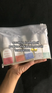 Dapat 5 Botol Parfum Hair & Body Fragrance Mist 30mL with Vitamin E and Aloe Vera BPOM Halal Free Pouch untuk Laki-laki dan Perempuan