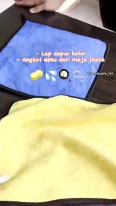 Lap Microfiber JUMBO 2 Sisi 40x30 Serbaguna | Kain Lap Halus | Lap Motor Mobil Dapur | Microfiber Lap Daya Serap Tinggi | Kain Lap Multifungsi 2 Sisi