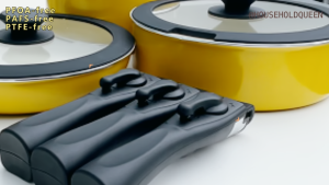 HHQ Nonstick Ceramic Rock Cookware Set Handle Removable 12Pcs No PFAS& PTFE& PFOA Suitable for All Stoves