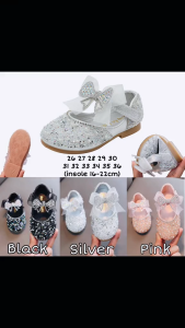 SEPATU PESTA ANAK PEREMPUAN KOREAN STYLE BIG BOW BLINK MUTIARA