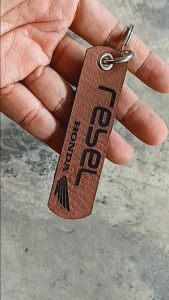 พวงกุญแจ HONDA REBEL ฮอนด้า รีเบล  พวงกุญแจหนัง ยิงเลเซอร์ โลโก้ มอเตอรไซค์  MOTORCYCLE BIKER KEYCHAIN