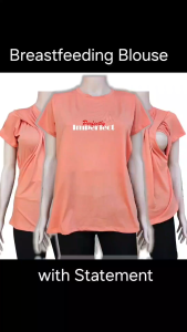 Ashley Breastfeeding / Nursing Blouse with Statement