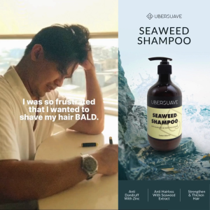 Ubersuave Seaweed Shampoo 500ml Anti Hair-loss Anti-Dandruff & Hair Thickening-SGPOMADES