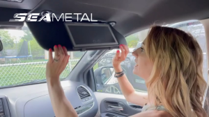 SEAMETAL Car Sun Visor Beauty Mirror Touch Screen 3 Mode Adjustable Charging LED Light Auto Interior Cosmetic Mirror