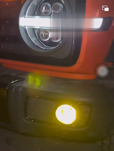 FOGLAMP MOBIL JEEP WRANGLER GRAND CHEROKEE RUBICON GLADIATOR COMPASS SALMAN 2 CLAWS 4 INCH SAL-MAN LENS KUNING FOG LAMP WARNA YELLOW MODEL JIP BILED OFF ROAD