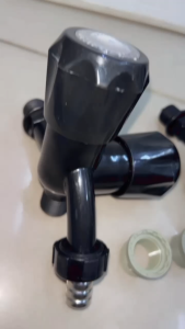Kran Cabang Shower PVC New FTA Hitam & Keran Double Black Series