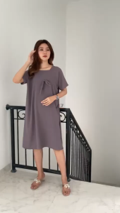 Daster Pita Crinkle Airflow Premium Polos Kekinian // Home Dress Wanita Remaja Dewasa