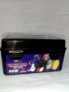 Senter Kepala LED Headlamp 80 Watt Mitsuyama MS-182P Cahaya Putih Waterproof Super Terang Batre 1500mAh Tahan Hingga 8 Jam Pemakai Plus Lensa Kuning