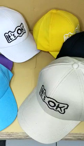 Topi Anak Laki-laki & Perempuan Bordir Motif Tulisan ITS OK Model Bisbol Terbaru