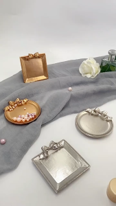 Nampan Antik Vintage Pita/Kuku Piring Display/Perhiasan Resin Tray