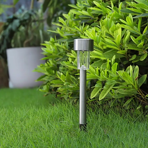 ไฟปักพื้น ไฟปักสนามหญ้า มีให้เลือกสามสี โซล่าเซลล์ Solar cell nightsun ลานกลางแจ้งจัดสวนตกแต่ง Solar Light ไฟปักสนาม