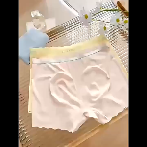 กางเกงชั้นในผู้หญิง ชุดชั้นในผ้าไหมน้ำแข็งบางไร้ตะเข็บ กางเกงนิรภัยทรงพอดีตัวน้ำหนักเบา