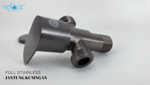 Stop Kran Keran Cabang Double Shower Saringan air kamar mandi Bahan Stainless 1/2 Inch Grey Doff minimalis 2099 Veloce