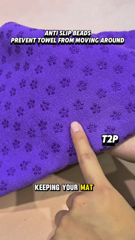 T2P Yoga Towel Hot Yoga Mat Towel Sweat Absorbent Non-Slip for Pilates and Workout Washable