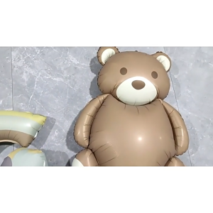 Big Size Brown Bear Foil Balloon Retro Style Heart Star Shape Matte Balloon Cute Cartoon Airplane Car Rainbow Aluminum Foil Mylar Balloons Party Decorations For Birthday Baby Shower Decor Party Supplies