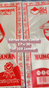Kertas nasi coklat ukuran 27x36 isi 100 lembar / bungkus nasi warteg murah ROYAL ungu