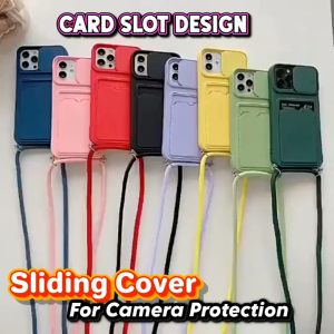 Crossbody chain rope Lanyard Lens Slide Camera Protect Phone Case