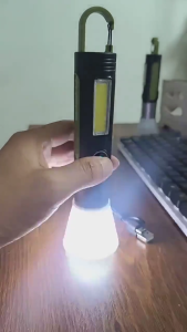 3 In 1 Led Flashlight Rechargeable Super Bright Flashlight Type-c 4 Modes With Hook Zoom Heavy Duty With Power Bank Waterproof Rechargeable Light Flashlight For Camping Hiking Multifunctional Outdoor Flashlight