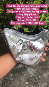 Choá đèn pha hãng Yamaha xe Exciter 150 đời 2015 2016 2017 2018 Phụ Tùng có bán lẻ mica ngoài