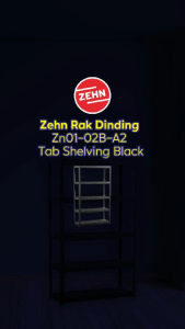 Zehn Rak Dinding Zn01-02B-A2 800*400*1600Mm Tab Shelving Black