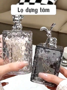 Hộp Đựng Tăm Xỉa Răng Thiết Kế Cao Cấp Sang Trọng Lọ Tăm Đẹp Đựng Tăm Bông Trong Suốt Smart Home - HT01