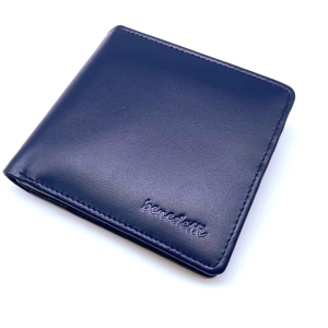 Benedetti 082 กระเป๋าหนังแท้ กระเป๋าสตางค์ กระเป๋าเงิน สองพับ มีปีก สําหรับ ชาย หญิง สีดํา แดง เขียว น้ําเงิน ม่วง น้ําตาล แทน เทาเข้ม ครีม