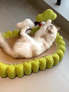 Cat Scratching Board Bed Large Money-Rocking Tree Sisal Oval Basin Cat Grinding Claw Scratching Board Durable High-quality