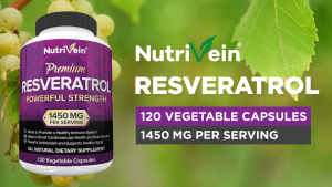 Nutrivein Resveratrol 1450 mg - Antioxidant Supplement 120 Capsules - Supports Healthy Anti-Aging Immune Boost Brain & Joint Support - With Green Tea Leaf Acai Berry