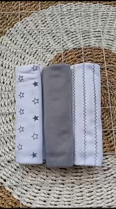 Bedong Pernel Bayi Baru Lahir Motif Lucu Seri Abu