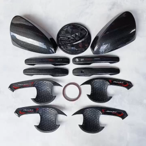 Paket Cover Spion Handle Outer Pintu Tutup Tangki Mobil Daihatsu Rocky 2021 Carbon