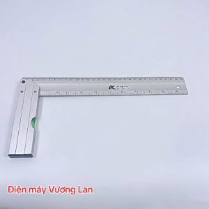 Thước đo góc vuông có thuỷ 30Cm chất liệu nhôm cao cấp Kapusi Japan thước ke góc vuông đa năng