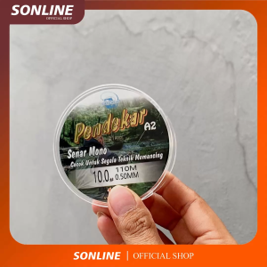 SONLINE - Senar Pancing Pendekar 110m Senar Mono 100% Nilon Putih Bening