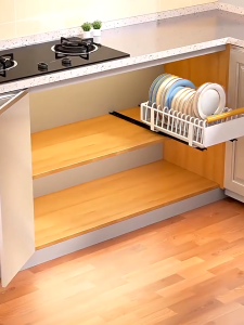 Disassembling the storage basket kitchen paper drawer stainless steel bowl board seasoning kitchen framework