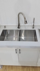 Double Sink SUS 304 Stainless Steel Home Kitchen Sink Sinki Dapur Nano Dual Twin Bowl Basin Nano Sink Singki Rumah Set
