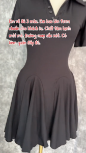 S55 Đầm Polo Cài Nút Dáng Xoè Ngắn CÓ KÈM QUẦN - Chất Thun Tăm Lạnh Mát mẻ - Freesize <55kg <1m65 Cân Nặng Phụ Thuộc Chiều Cao. Nữ Dress Women Đỏ Kem