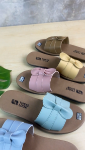 THREELOOK Official - Sandal Kulit Wanita Terbaru 2023 Sandal Teplek Wanita Sandal Wanita Kekinian Anti Licin Sendal Kokop Flip Flop Sendal Flat - AUREL