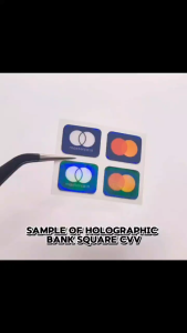 BLACK SQUARE CVV STICKER FOR CREDIT/DEBIT CARD 4PCS PER SET
