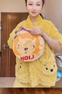 มากขึ้นหมวกคลุมอาบ Kitty ใช้ได้ทั้ง 2 ด้าน สีสันสวยงาม ครุมผมอาบ สลับสวยใช้ได้