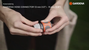 GARDENA เซ็ตข้อต่อสวมสายยางขนาด 13-15 มม. (1/2”-5/8”) (18279-20)