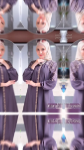 Inayah Dress / Dress Polo Linen Mix Bordir Premium Wanita Jumbo LD 120CM / Gamis Kondangan Wanita Ukuran M - L - XL - XXL / Baju Lebaran Perempuan Terbaru 2025 Model Korean Style / Bordir Import Termurah Elegan / Polo Linen Kekinian Varian Warna Cantik