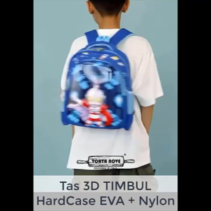 Tas sekolah anak perempuan laki tk sd ransel ringan 3d timbul hard case backpack elsa sofia spiderma