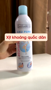 Xịt khoáng dưỡng ẩm làm dịu và bảo vệ da Evoluderm Atomiseur Eau Pure 50ml - 150ml - 400ml