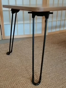 43CM Kaki Meja Lipat Hitam Hairpin Legs  Kaki Meja Bulat Kaki Besi Lipat