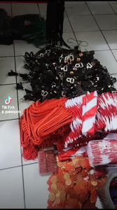 Atribut pramuka wanita+ topi boni rajut/laken 1set paket HEMAT