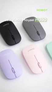VIVAN เมาส์บลูทูธ เมาส์ไร้สาย DOUBLE CHANNELS WIRELESS MOUSE  เมาส์ไร้เสียงคลิก รุ่นM390 ประกัน 1 ปี