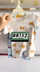 Body suit bé trai bé gái BABIBOO áo liền quần vải cotton mềm mịn an toàn cho da bé BB152