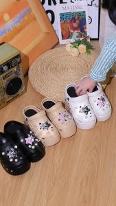 BL-8899-3 Sandal Baim EVA Rubber Wanita Import Yesplus Sandal Fuji Tinggi 9 CM Jibbitz 3D Anti Slip